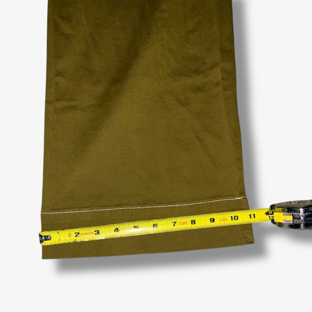 Bagatelle Collection Stitch Wide Leg Pants Cotton Spandex Olive Green Size 6 - Picture 8 of 9